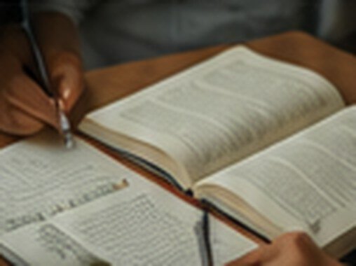 Open textbooks and notes during IGCSE study